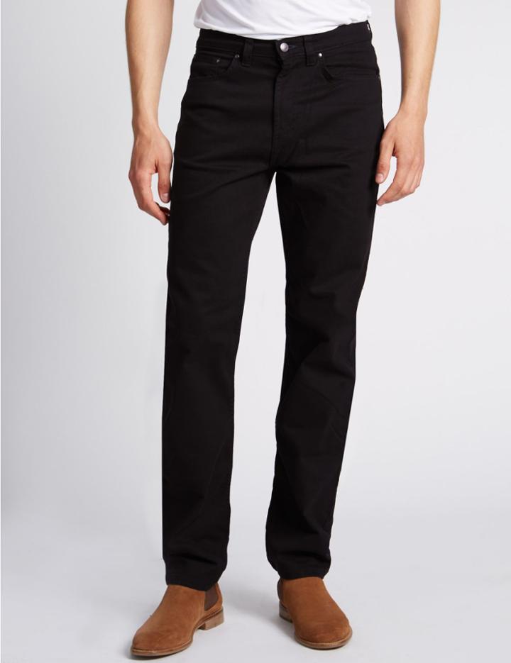 Marks & Spencer Regular Fit Stretch Staynew&trade; Jeans Black