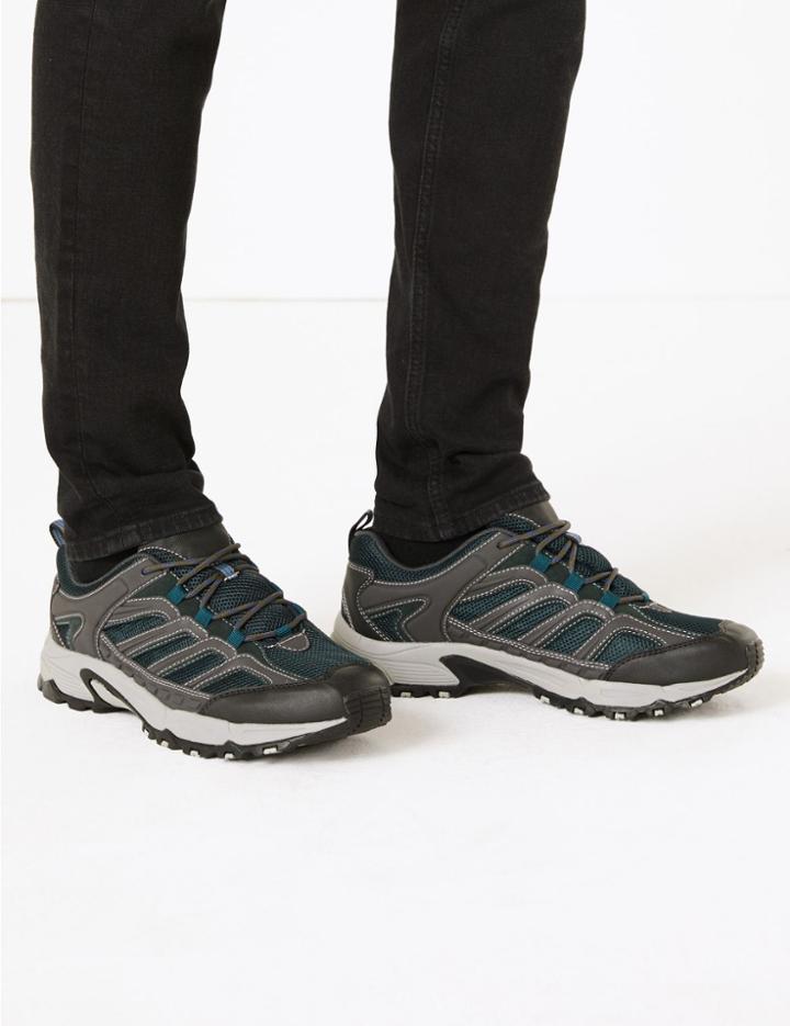 Marks & Spencer Lace-up Walking Shoes Navy Mix