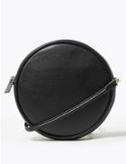 Marks & Spencer Leather Circle Cross Body Bag Black