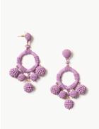 Marks & Spencer Circle Drop Earrings Purple