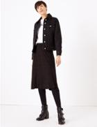 Marks & Spencer Polka Dot Jersey Slip Midi Skirt