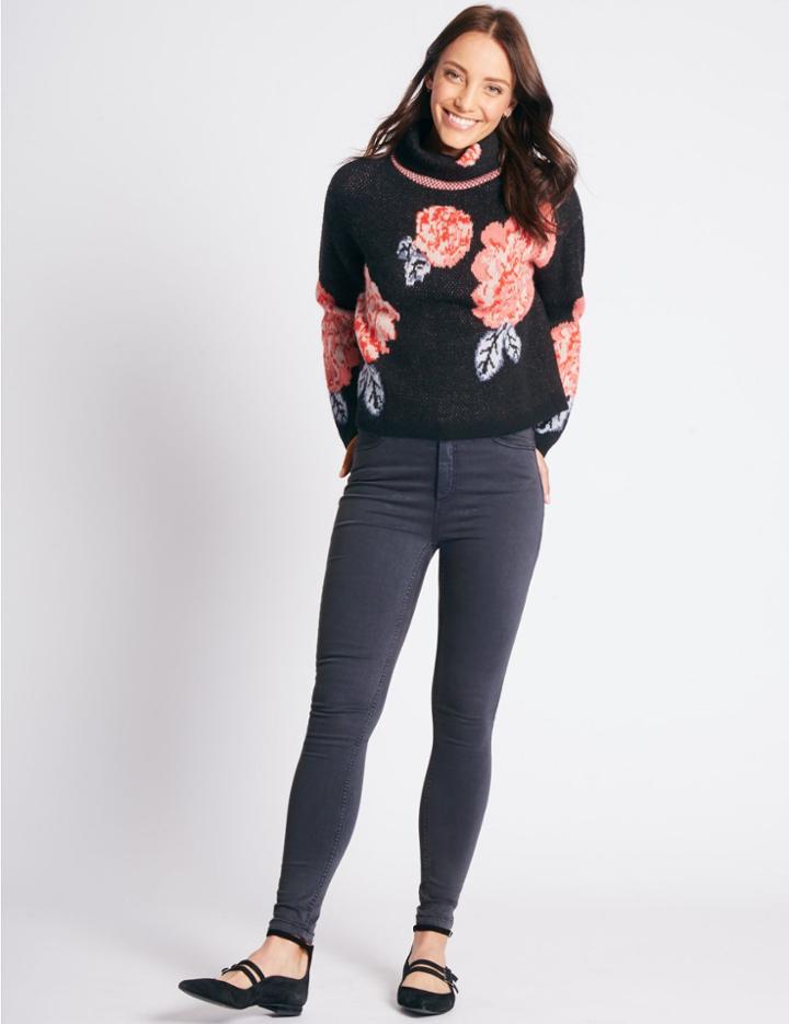 Marks & Spencer Mid Rise Super Skinny Jeans Dark Blue