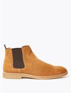 Marks & Spencer Suede Crepe Sole Chelsea Boots Tan