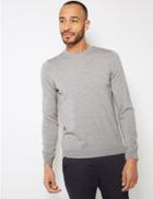 Marks & Spencer Pure Extra Fine Merino Crew Neck Jumper Light Grey