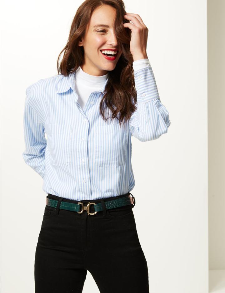 Marks & Spencer Ring & Bar Buckle Hip Belt Teal