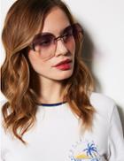 Marks & Spencer Oversized Rimless Sunglasses Lilac Mix