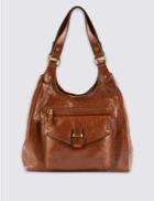 Marks & Spencer Leather Hobo Bag Dark Tan