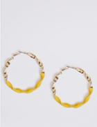 Marks & Spencer Whirl Round Hoop Earrings Yellow Mix