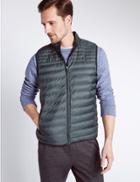 Marks & Spencer Printed Gilet With Stormwear&trade; Black/grey