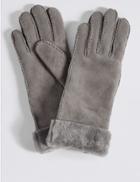 Marks & Spencer Leather Gloves Grey