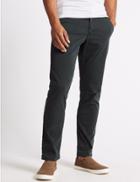 Marks & Spencer Slim Fit Cotton Rich Authentic Chinos Charcoal