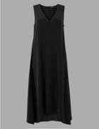 Marks & Spencer Pure Silk Swing Midi Dress Black