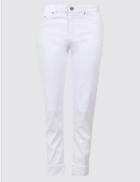 Marks & Spencer Mid Rise Relaxed Slim Jeans Soft White