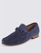 Marks & Spencer Suede Snaffle Loafers Navy