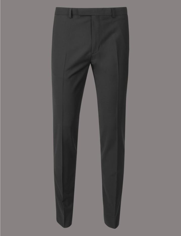 Marks & Spencer Slim Fit Wool Rich Chinos Black
