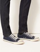 Marks & Spencer Canvas Lace-up Pumps Navy