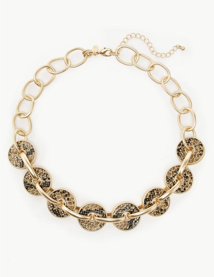 Marks & Spencer Link Disc Skin Kind&trade; Necklace Tan