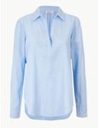 Marks & Spencer Pure Cotton Long Sleeve Shirt Chambray