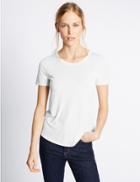 Marks & Spencer Relaxed Short Sleeve T-shirt White