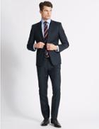 Marks & Spencer Navy Tailored Fit Wool Jacket