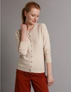 Marks & Spencer Pure Cashmere Crew Neck Cardigan Oatmeal