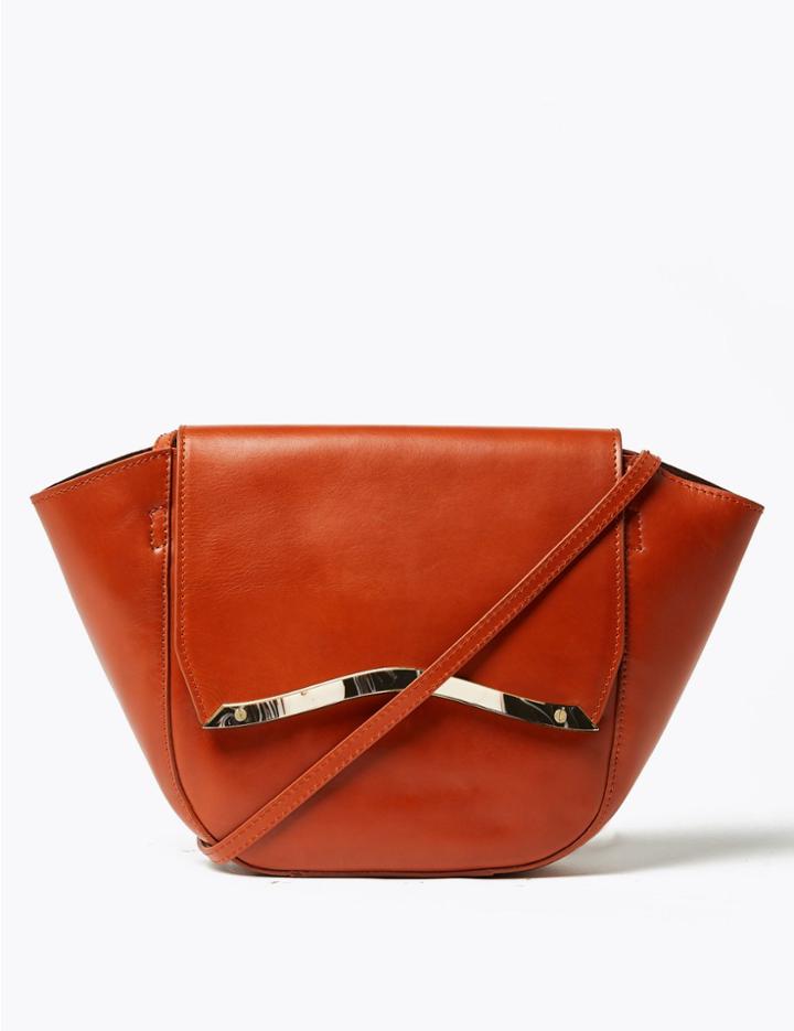 Marks & Spencer Leather Crossbody Bag Russet