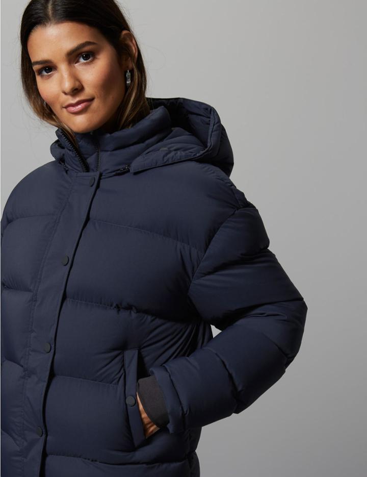 Marks & Spencer Padded Goose Down & Feather Jacket Dark Navy