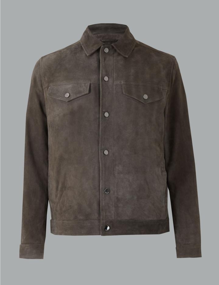 Marks & Spencer Suede Jacket Grey