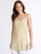 Marks & Spencer Sparkly V-neck Sleeveless Tunic Ivory