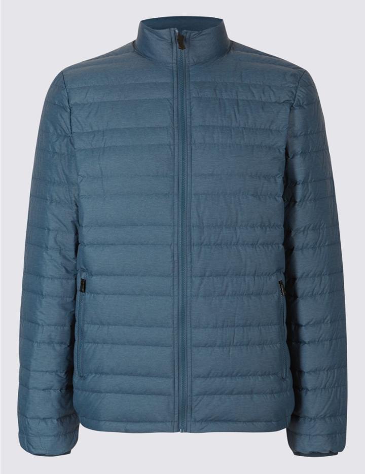 Marks & Spencer Down & Feather Jacket With Stormwear&trade; Dark Marine