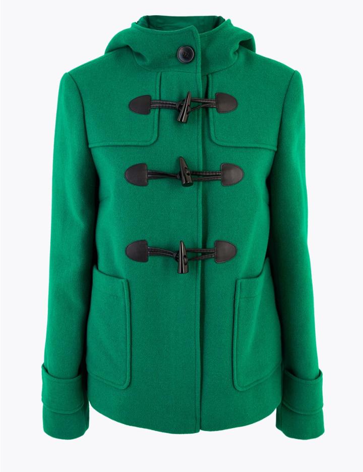Marks & Spencer Short Duffle Coat Emerald