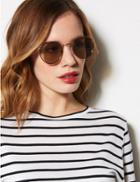 Marks & Spencer Round Metal Sunglasses Gold