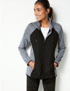 Marks & Spencer Quick Dry Long Sleeve Quilted Jacket Black/grey