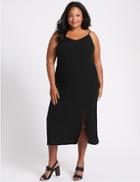 Marks & Spencer Curve Slip Midi Dress Black