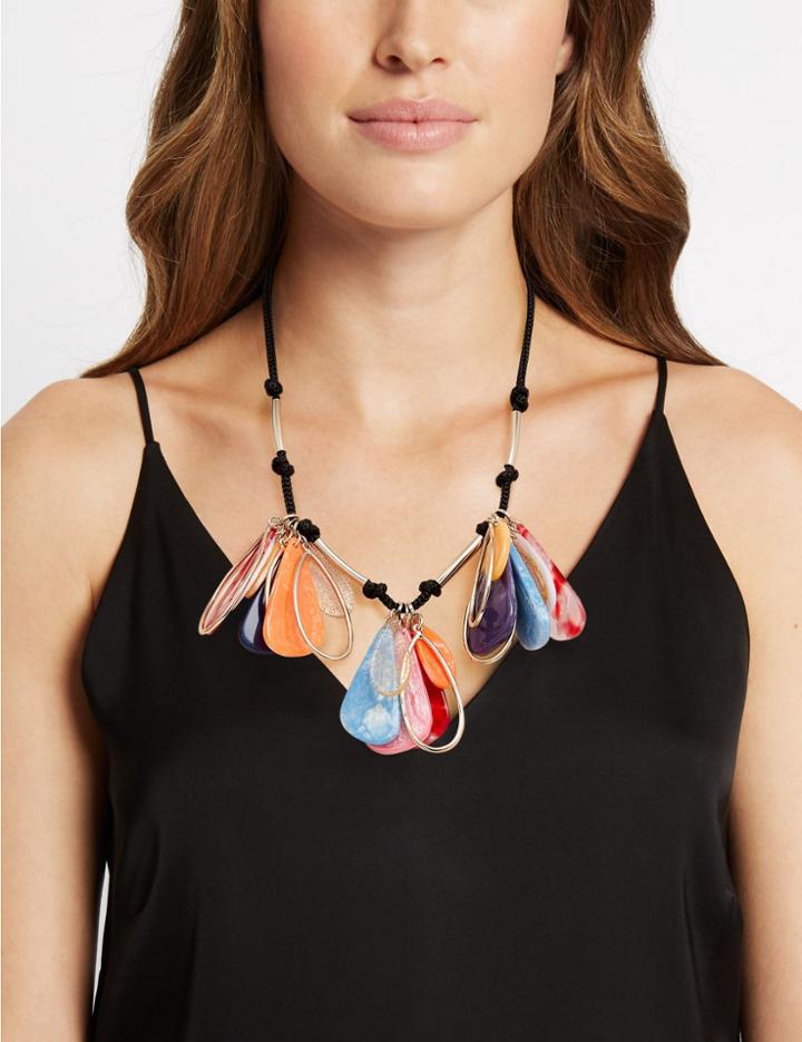 Marks & Spencer Glitter Petal Necklace Multi