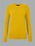 Marks & Spencer Pure Cashmere Round Neck Jumper Honey