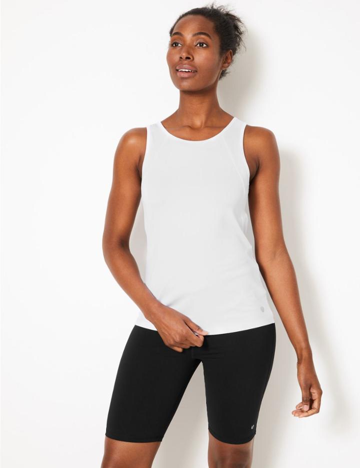Marks & Spencer Active Scoop Neck Vest White
