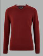 Marks & Spencer Pure Cashmere V-neck Jumper Rust