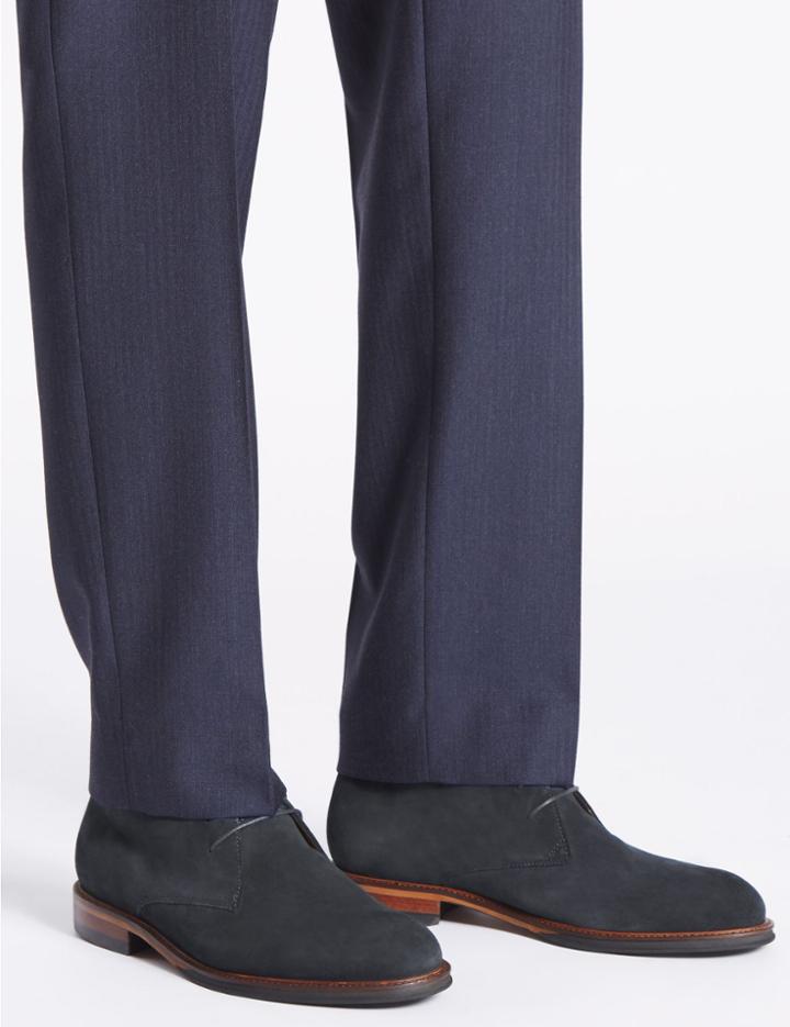 Marks & Spencer Suede Lace-up Chukka Boots Navy