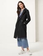 Marks & Spencer Double Breasted Trench Coat Black