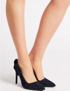 Marks & Spencer Suede Stiletto Heel Slingback Court Shoes Navy