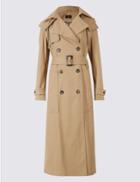 Marks & Spencer Cotton Rich Trench Coat Camel