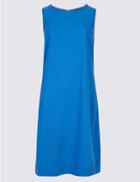 Marks & Spencer Linen Blend Dress Cobalt