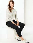 Marks & Spencer Drawstring Pleated Tapered Leg Trousers Camel