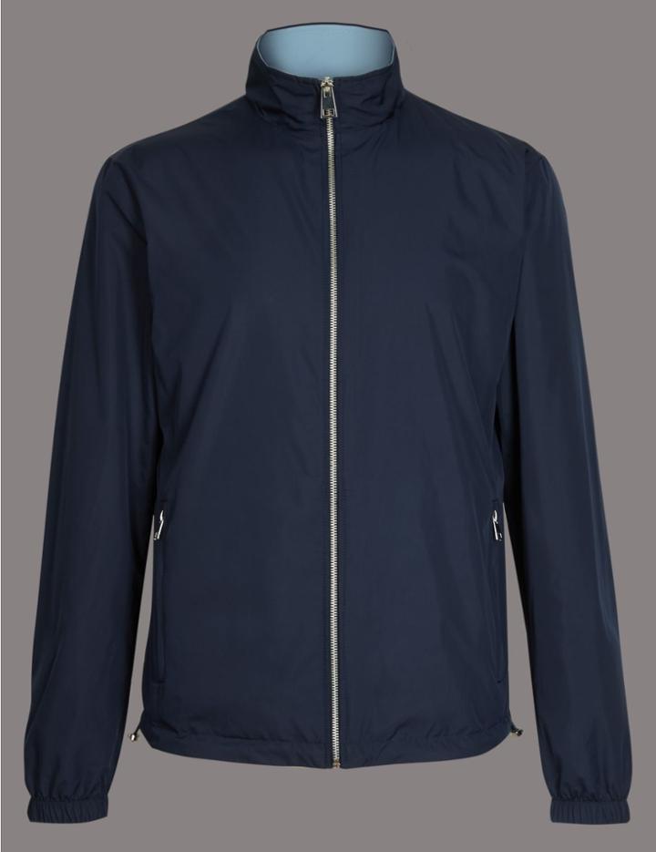 Marks & Spencer Zipped Through Jacket With Stormwear&trade; Grey Mix