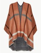 Marks & Spencer Checked Wrap Orange Mix
