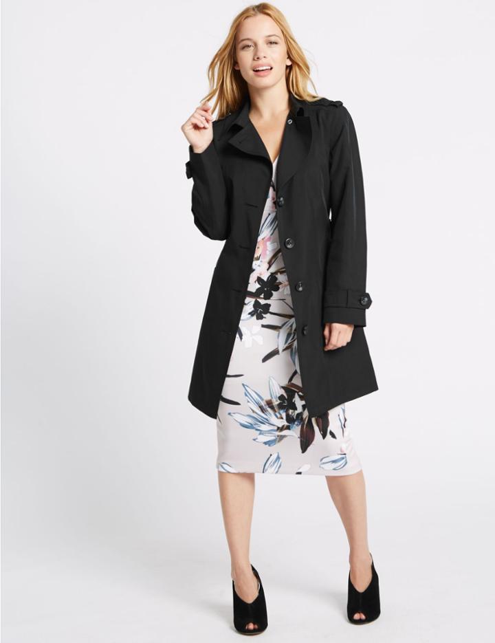 Marks & Spencer Petite Trench Coat Black