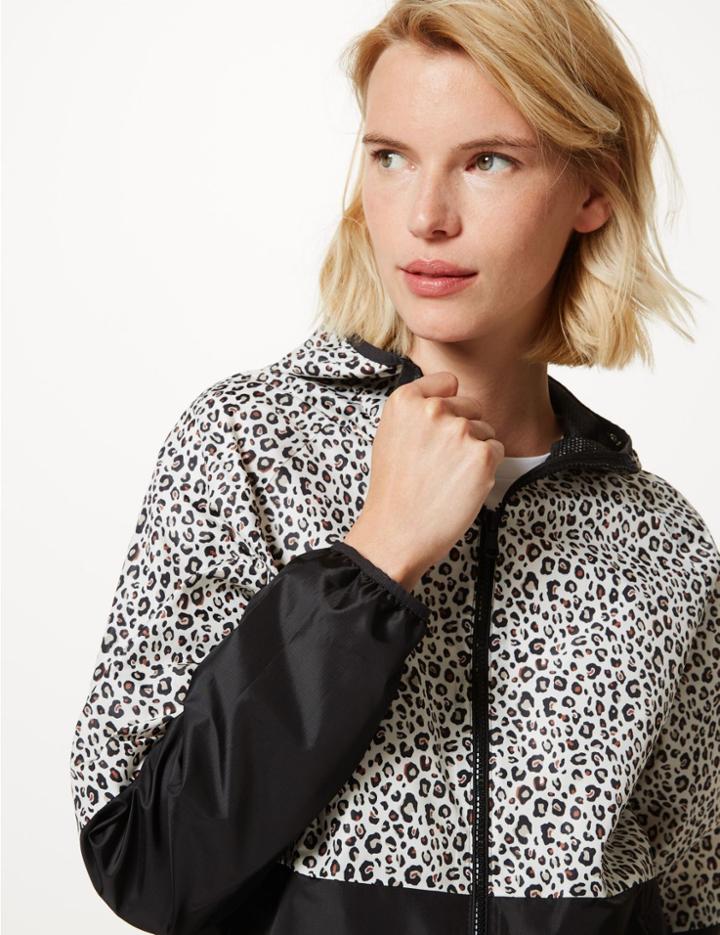 Marks & Spencer Animal Block Print Short Pack Away Parka Multi