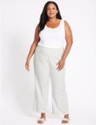 Marks & Spencer Curve Wide Leg Trousers Soft White