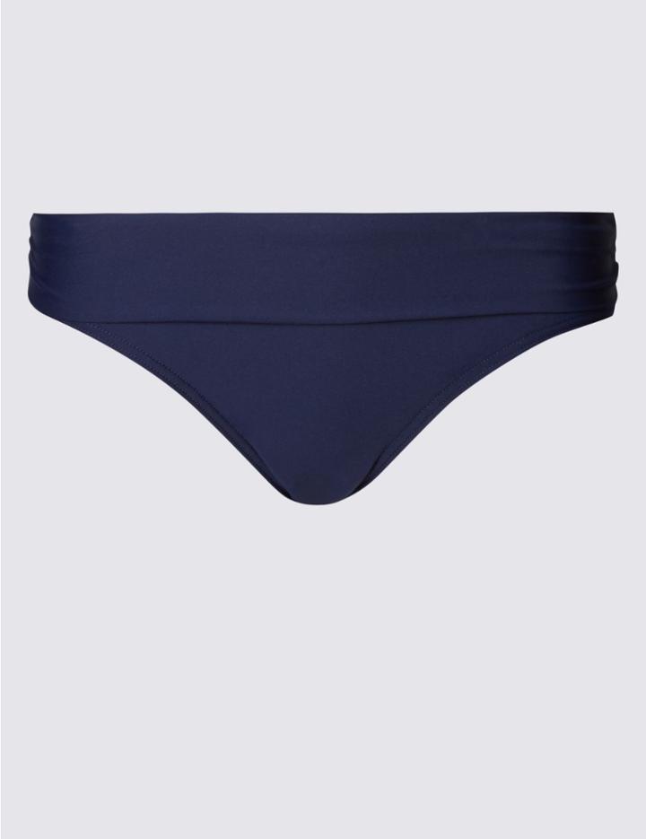 Marks & Spencer Roll-on Hipster Bikini Bottoms Navy